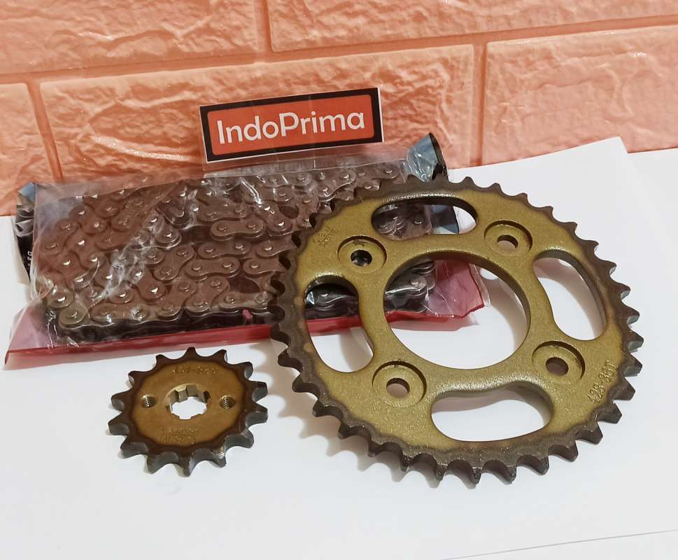 Jual gear paket 36. gigi tarik depan belakang dan rantai honda supra