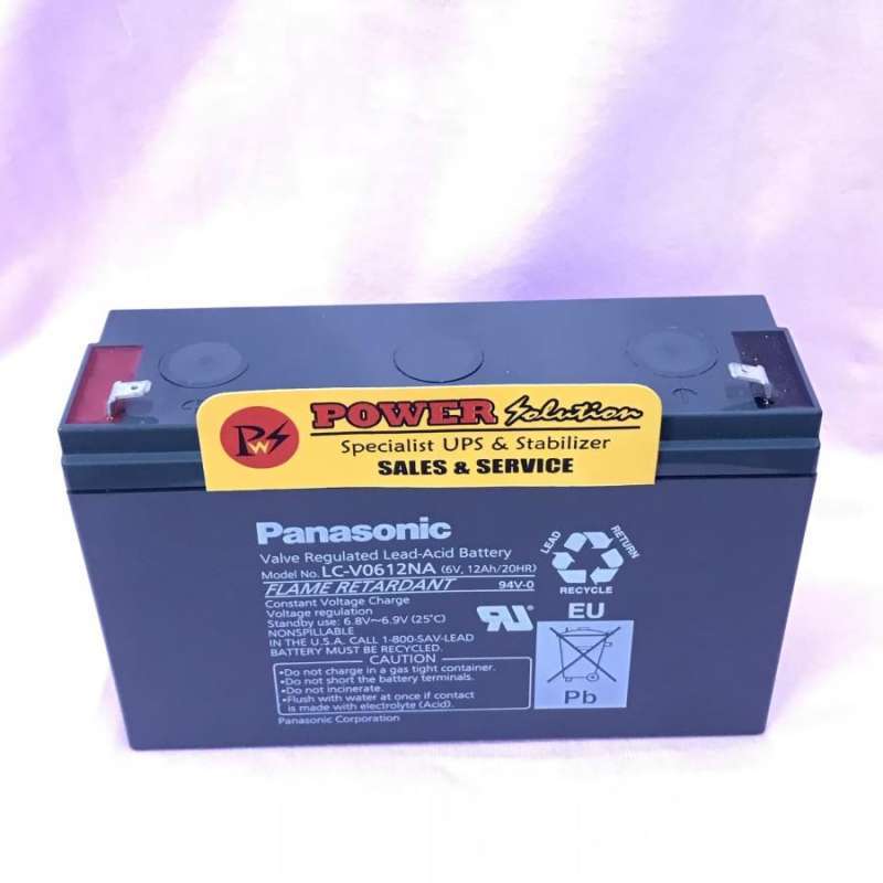 Jual Baterai Aki Kering Panasonic 6v 12ah Di Seller Power Solution