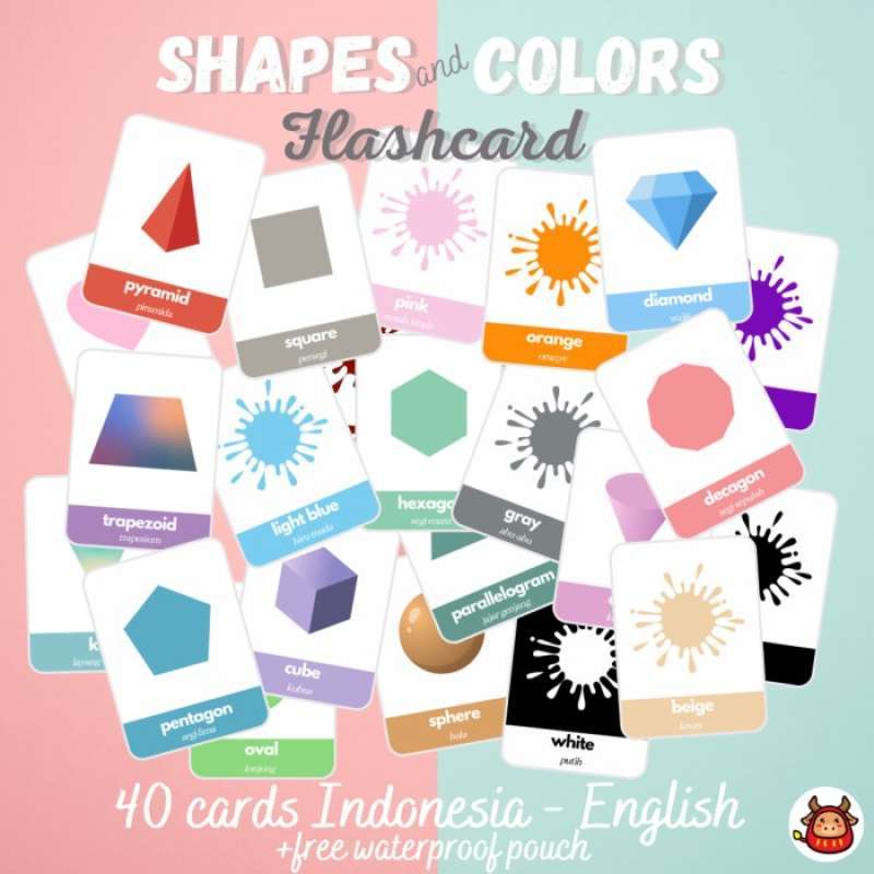 Jual Flash Card Kartu Belajar Anak Tema Shapes & Warna Terlengkap 2