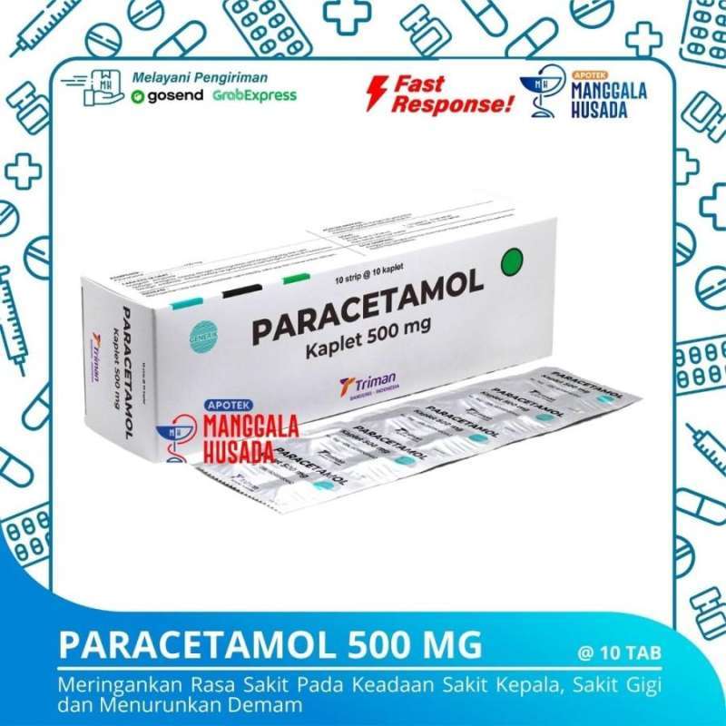 Jual PARACETAMOL TAB 500 MG (TRIMAN) 10 TABLET di Seller APOTEK
