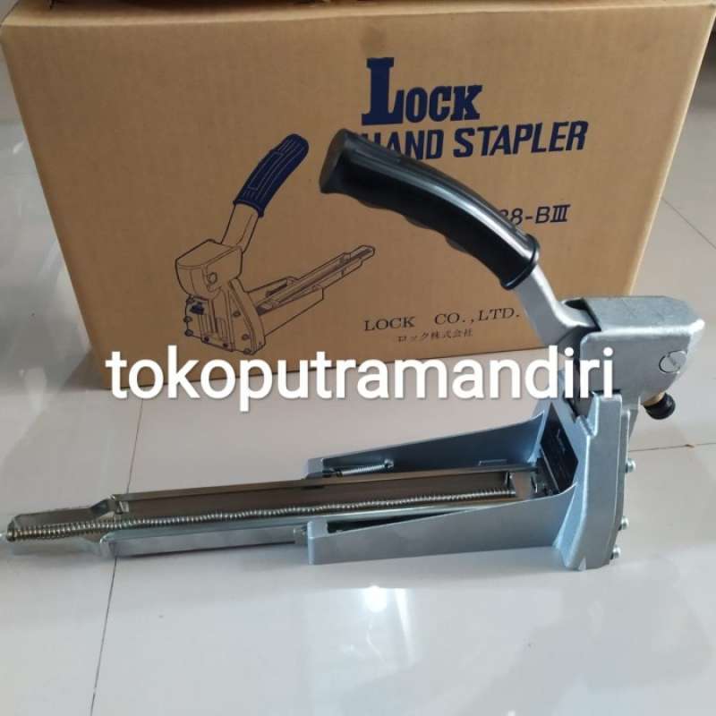 Jual Lock hand stapler 19mm ASLI JAPAN / Alat Staples karton di Seller