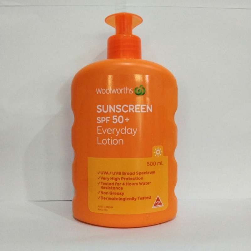 Jual Woolworths Sunscreen SPF 50+ Everyday Lotion 500mL /Australia di