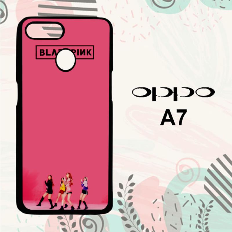 Jual Casing OPPO A7 Custom Hardcase HP Blackpink Wallpaper LI0303 di