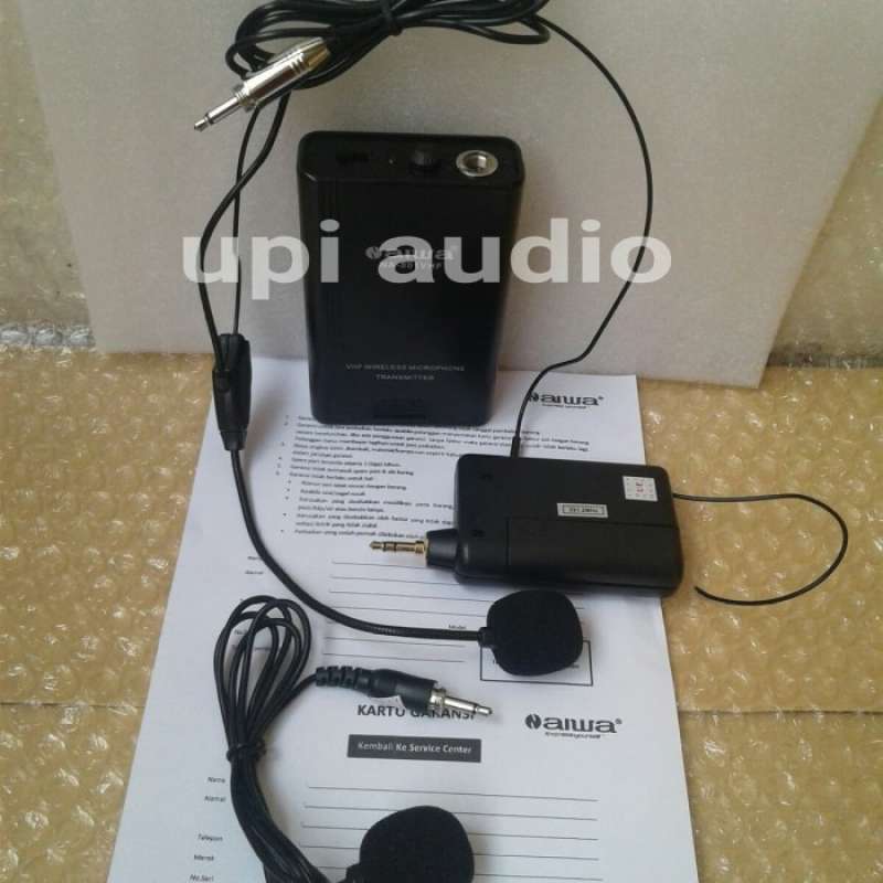 Promo Microphone wireless Camera headset clip on aiwa original Diskon 9