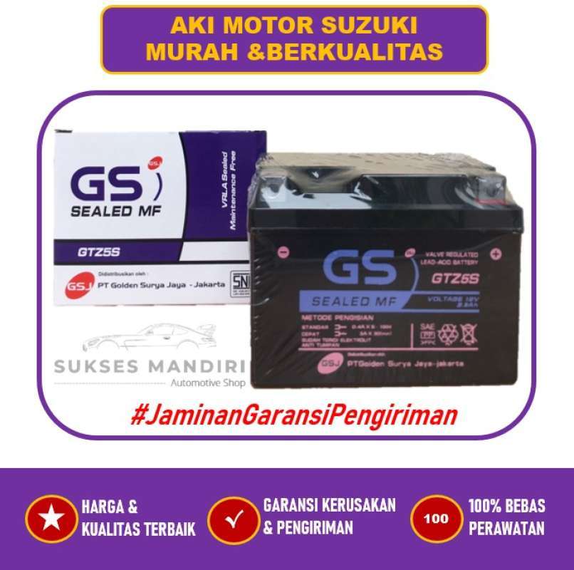 Jual Aki Motor Suzuki Skywave, Skydrive, Lets, RGV-250 GTZ5S di Seller