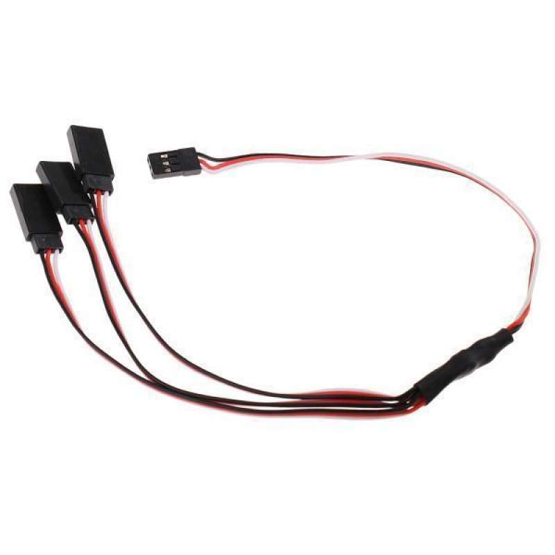 Promo 7x300mm Triple 3Way Servo Extension Y Cable Wire for Futaba7