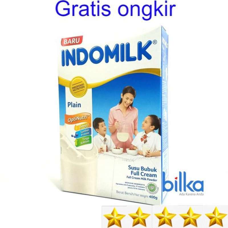 Jual INDOMILK Susu Bubuk Full Cream PLAIN 400g di Seller Aliyun Store