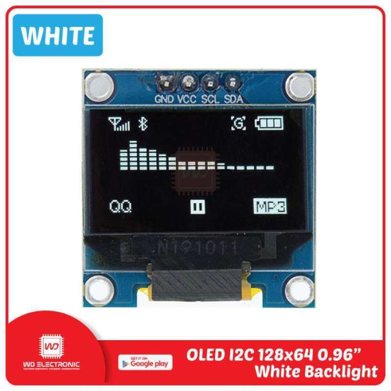 Jual OLED 128x64 LCD I2C SPI 0.96 INCH WHITE BLUE YELLOW BLUE BACKLIGHT ...