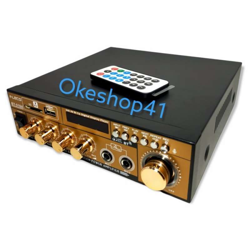 Promo POWER AMPLIFIER FLECO 518A AMPLI MINI BLUETOOTH STEREO KARAOKE