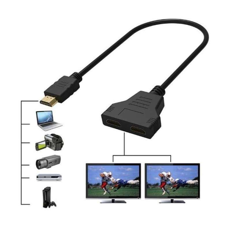 Jual Hdmi spliter 2 port pengganda tampilan hdmi dual layar di Seller