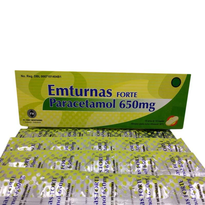 Jual Emturnas Forte Paracetamol 650 mg Obat Kesehatan [1 ...