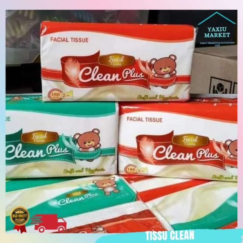 Jual tisu Tissue Clean Plus Facial Tissue [180 Sheet/2 Ply] Tisu Wajah