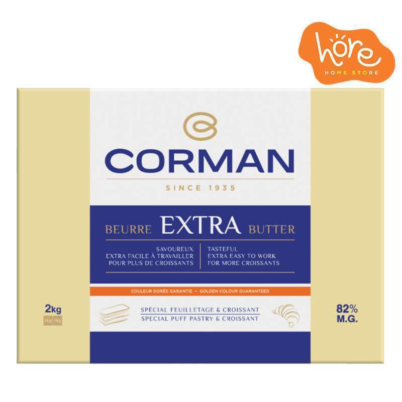 Jual Corman Extra Dairy Butter Sheet fat 82 uk. 2 KG (Kemasan Asli) di