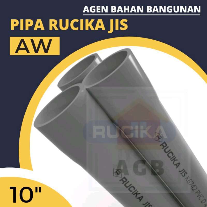 Jual Pipa PVC Rucika JIS / Rucika Warna Abu AW 10 (Grosir & Free Ongkir