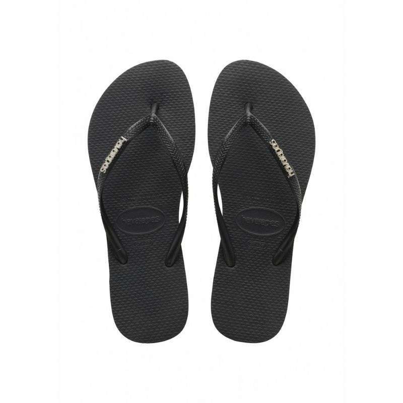 Jual Havaianas Slim Logo Metallic 2976-black/silver - Sandal Wanita Di ...