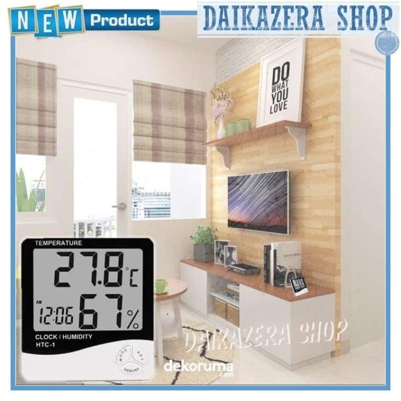 Jual Jam Dinding Termometer dan Alat Ukur Kelembapan Udara Ruangan di