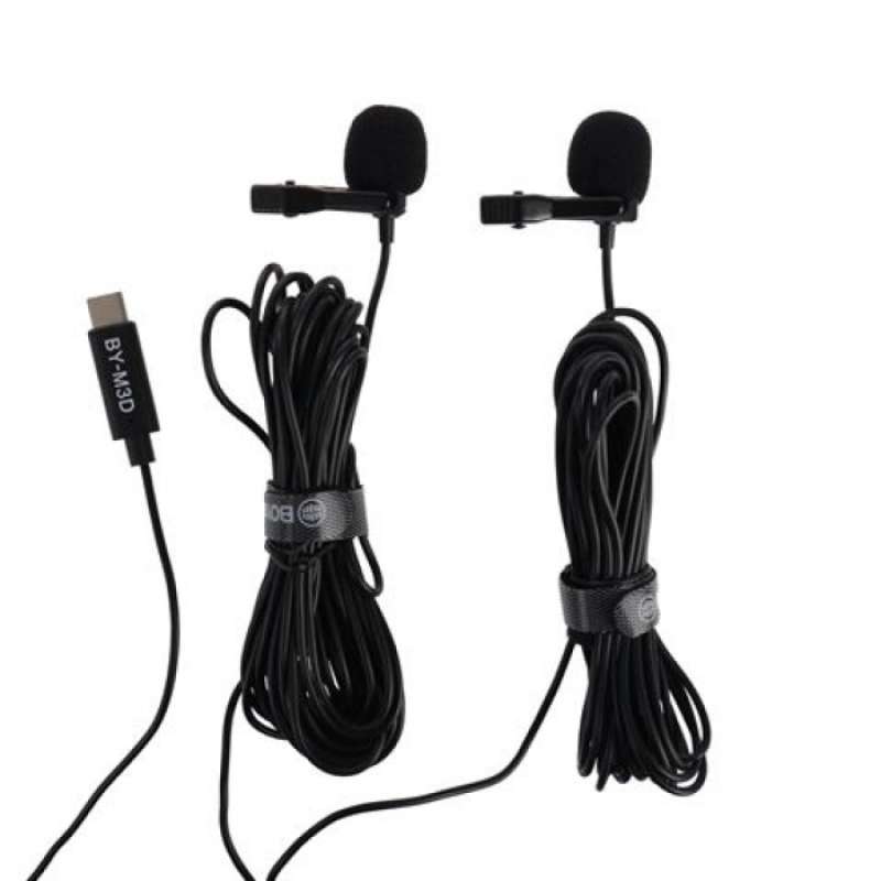 Promo Boya ByM3D Dual Clip On Mic Microphone With Usb Type C Connector