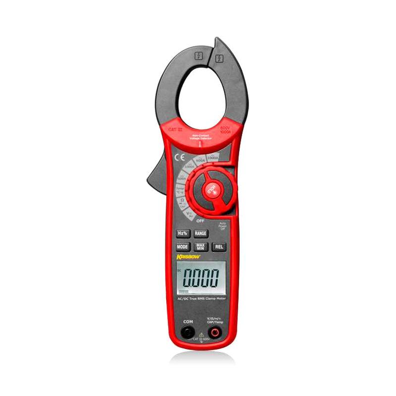 Jual Krisbow Clamp Meter Tang Ampere AC DC 1000A MERAH Di Seller 