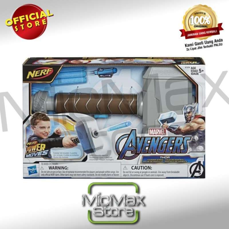 Jual Nerf Marvel Avengers Power Moves Thor Hammer Strike di Seller