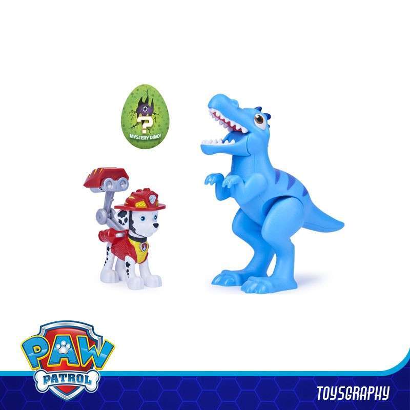 Promo Paw Patrol Dino Rescue Marshall And Velociraptor Dinosaur Mystery ...