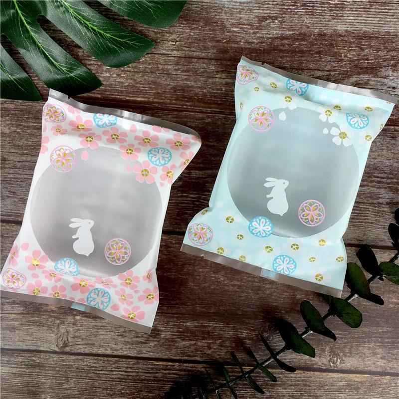 Jual 100pc Kemasan Bungkus Kue Bulan Rabbit Sakura / Plastik Mooncake ...