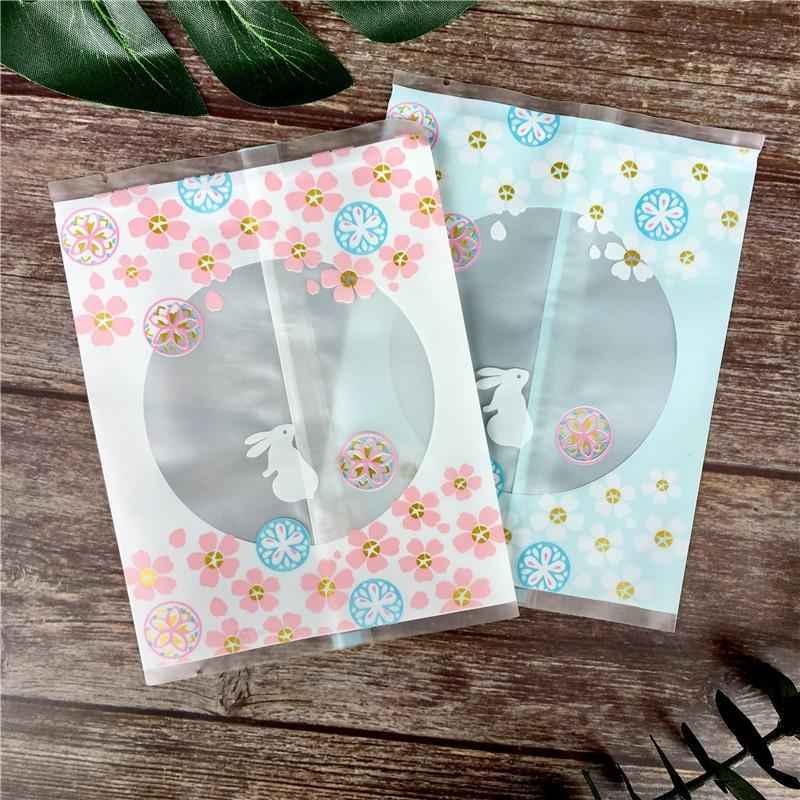 Jual 100pc Kemasan Bungkus Kue Bulan Rabbit Sakura / Plastik Mooncake ...