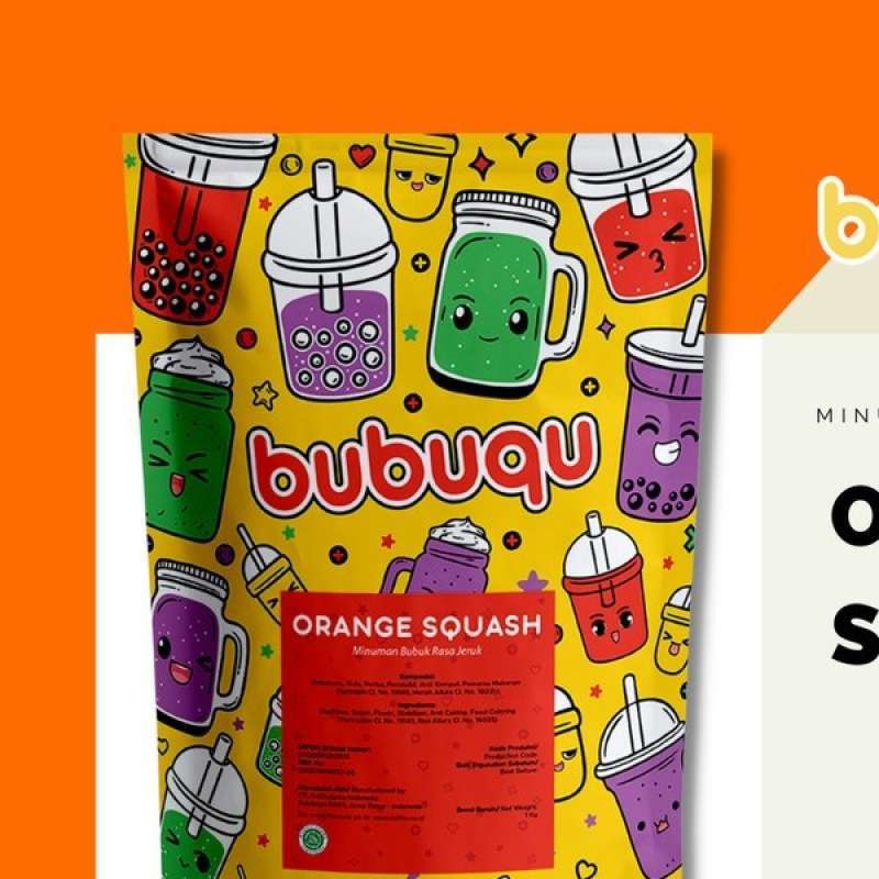 Jual Bubuqu Powder Drink Orange Squash 1kg 07 di Seller SAHABAT