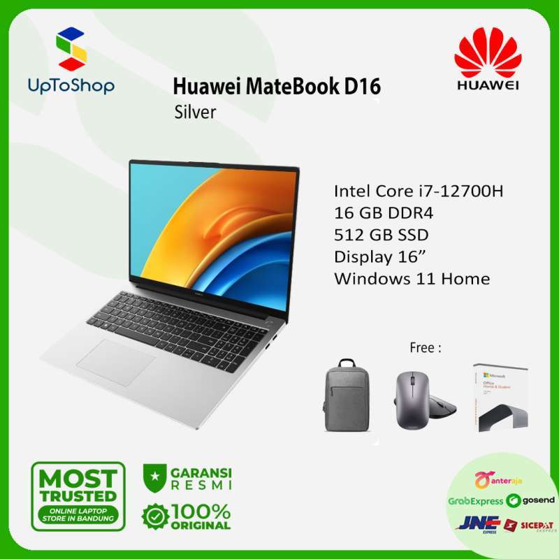 Jual Huawei Matebook D16 Intel Core I7-12700h 16gb 512gb Ssd 16 W11 Di ...