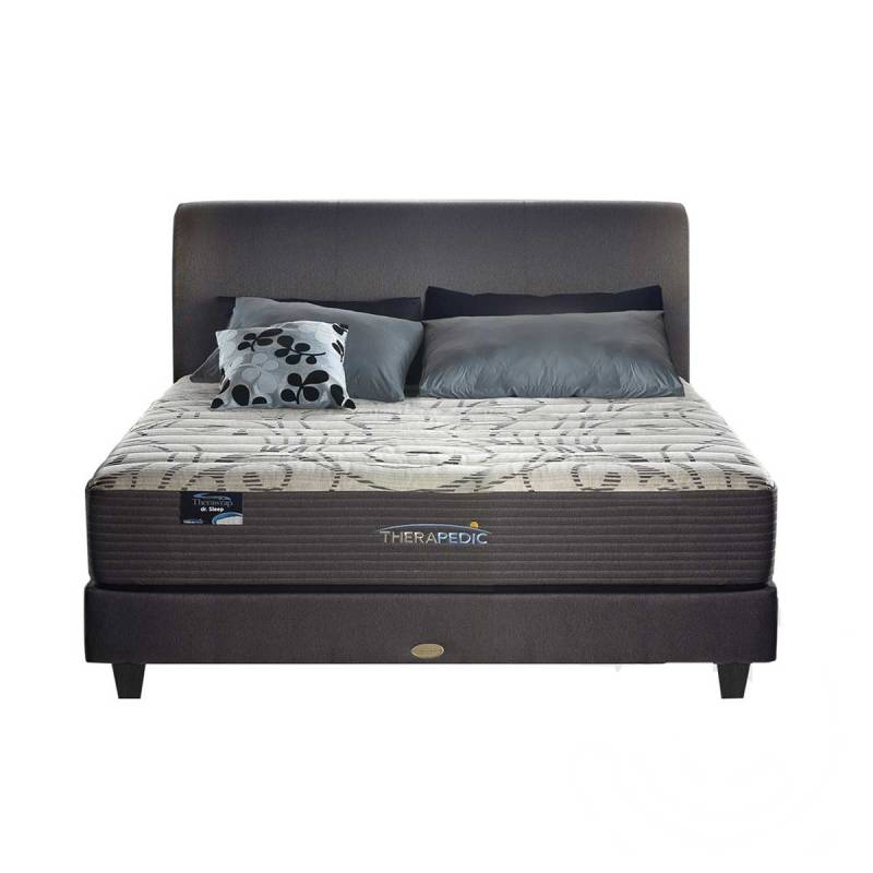 Jual THERAPEDIC DR SLEEP COMPLETE BED SET Black White 200 X 200 di