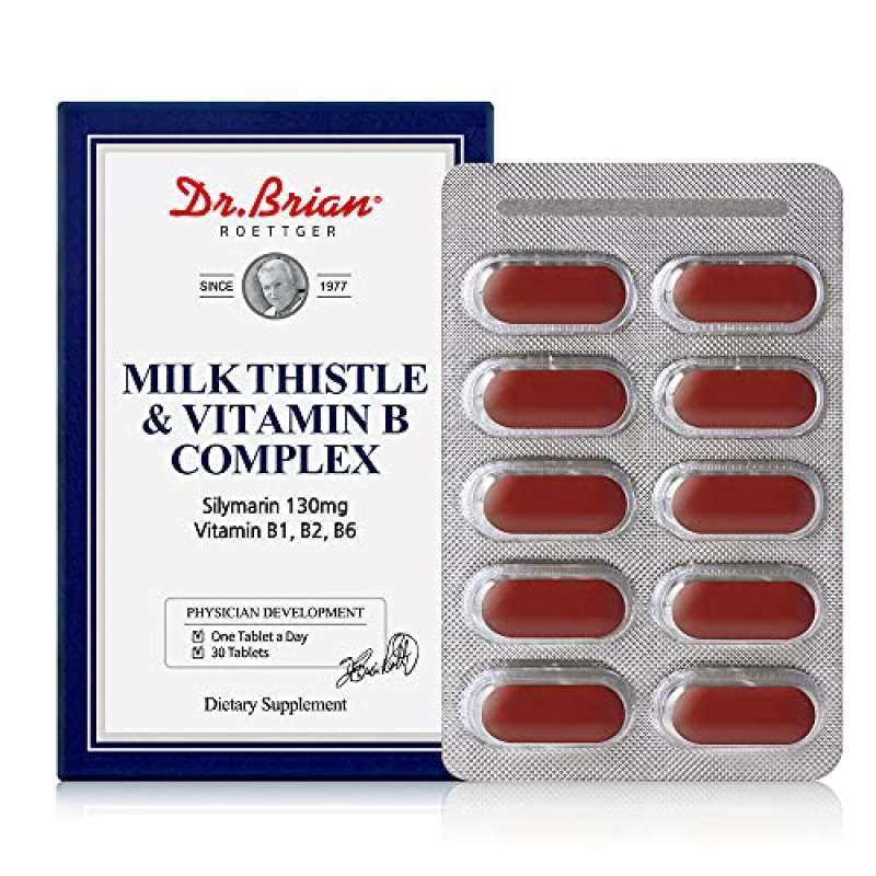 Promo Dr.Brian Milk Thistle&Vitamin B Complex Tablet for Liver Detox Cleanse Hangover Health