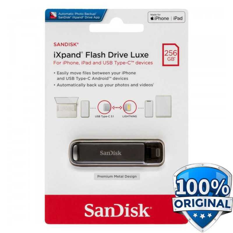 Jual Sandisk Ixpand Flashdisk Drive Luxe Usb Type C + Lightning ...
