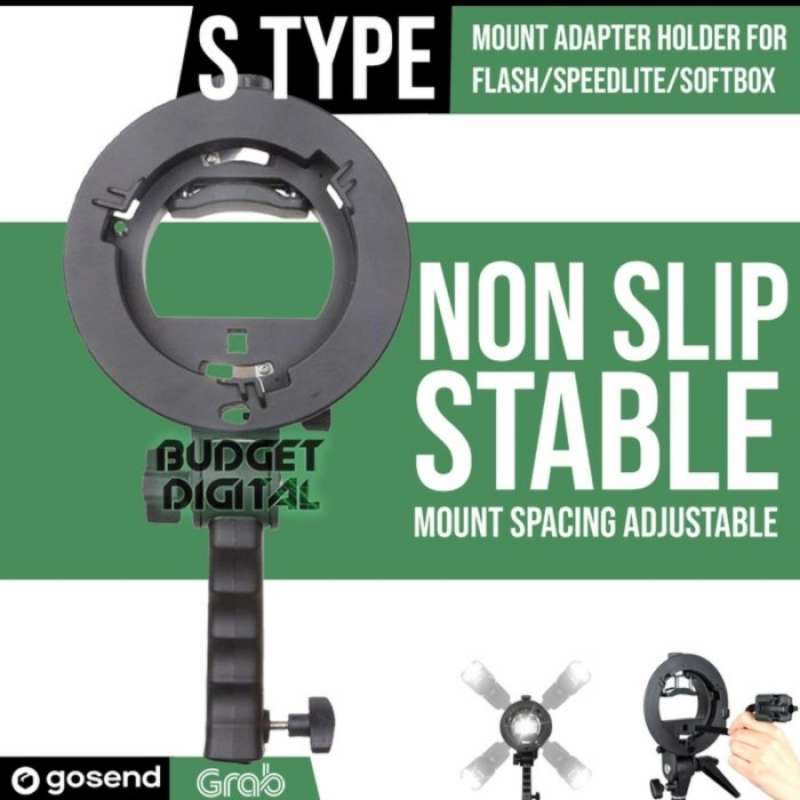 Jual Oem Bracket Flash SType Bowens Mount For Flash Speedlite Softbox