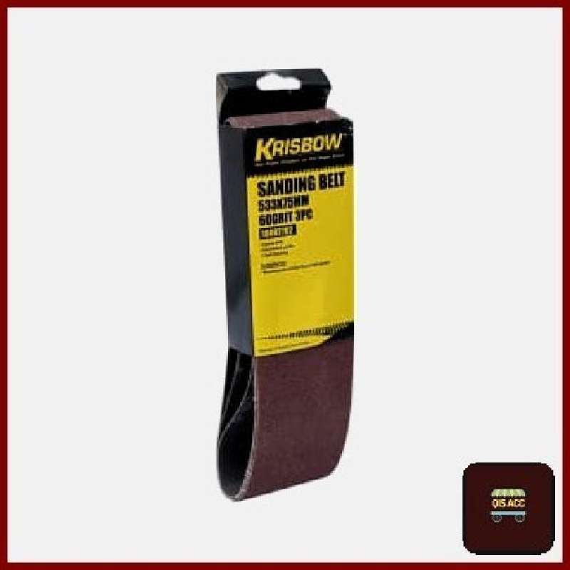 Jual Krisbow Amplas Belt Sander 533 x 75 Mm Grit 60 120 (3 Lembar) di