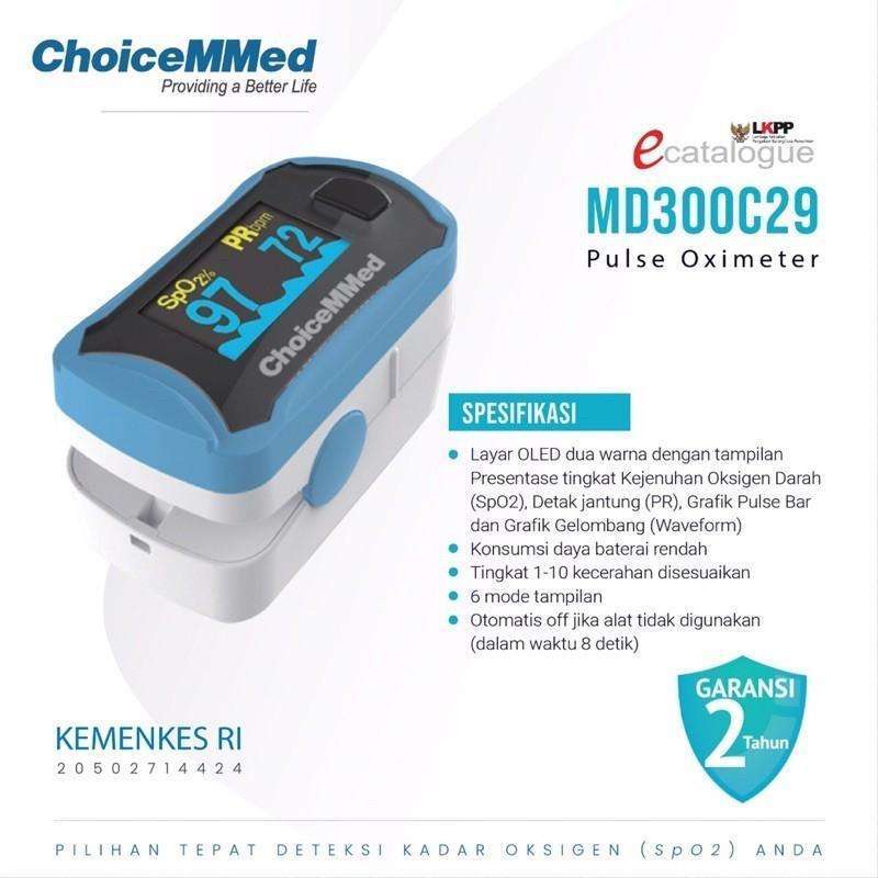 Jual Oximeter Pulse Oxymeter Fingertip Choicemmed Md300c29 Oximeter
