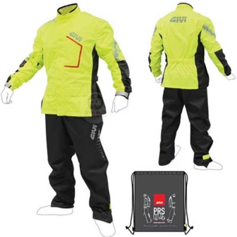 Jual RAINSUIT GIVI PRS04.AX PRIME RAINSUIT YELLOW  JAS HUJAN GIVI