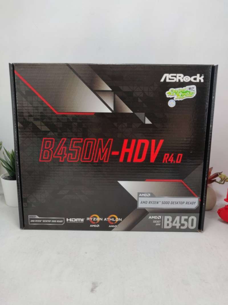 Jual asrock b450m hdv r4 0 amd am4 motherboard ryzen athlon b450m matx