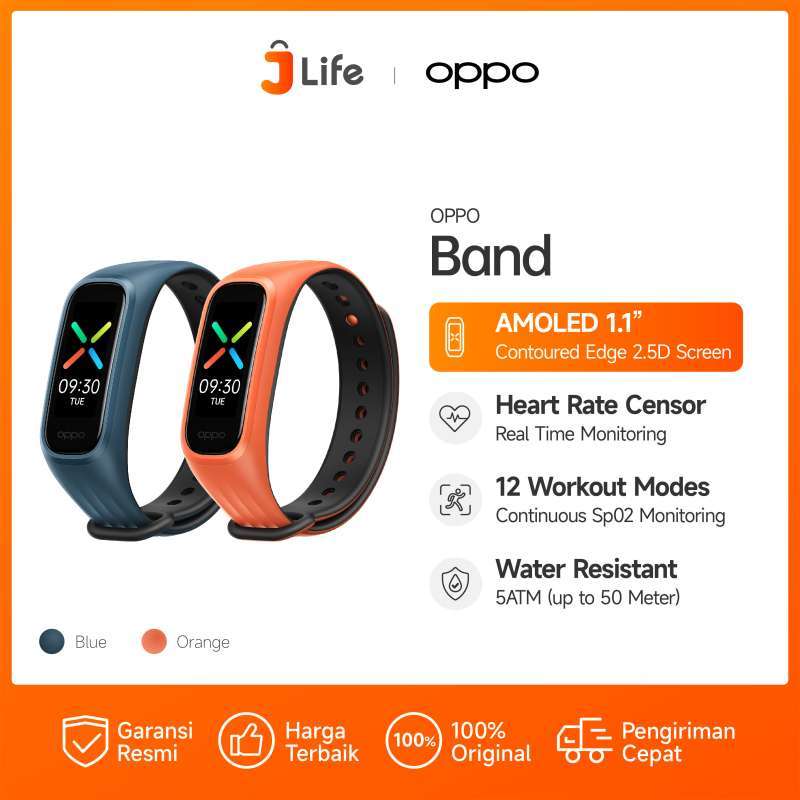 Jual OPPO Band [Exercise Mode, Health Monitor] di Seller Jlife ...
