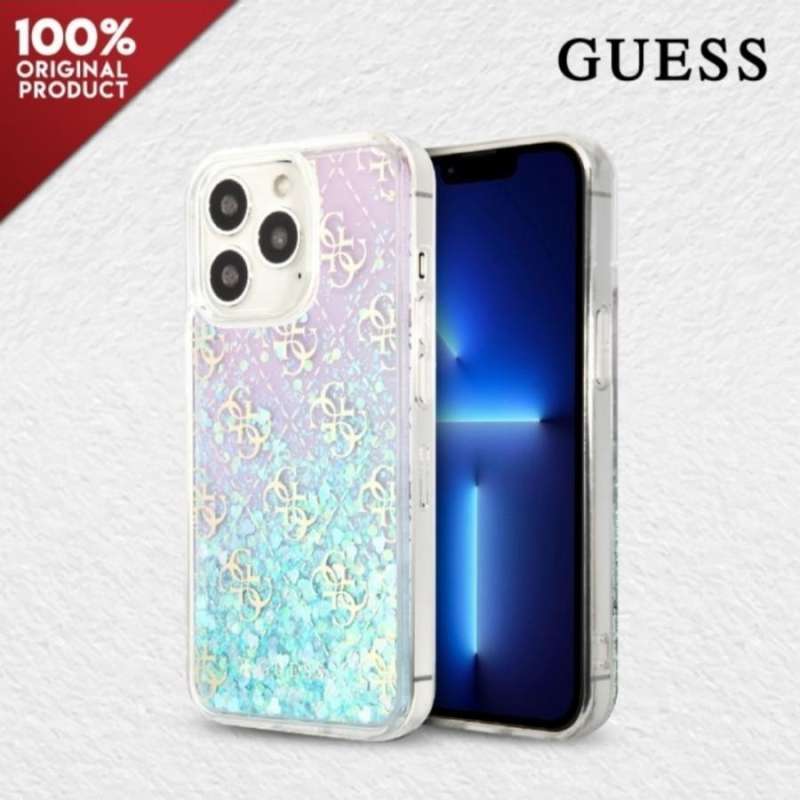 Jual Case iPhone 13 / Pro / Pro Max Guess Liquid Glitter 4G