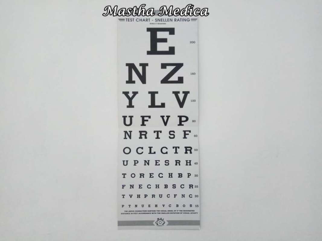 Promo Snelen Cat Snellen's Chart Alat Test Visus Penglihatan Kesehatan ...