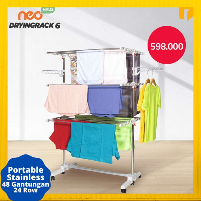 Promo Jemuran Lipat Multifungsi Dolee Fun Drying Rack