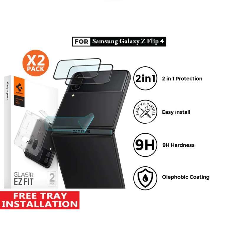 Promo Tempered Glass Display Samsung Galaxy Z Flip 4 Spigen Hinge