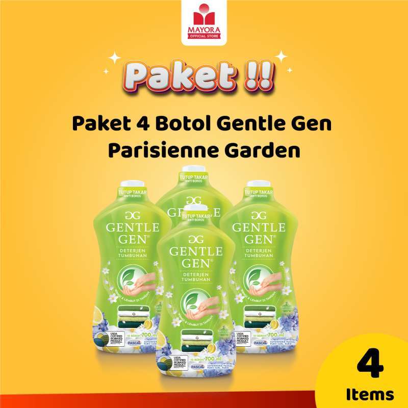 Promo Paket 4 Botol Gentle Gen Parisienne Garden Diskon 9% Di Seller ...