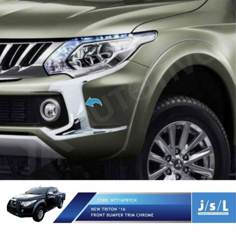 Jual Jsl List Bumper Depan All New Triton Front Bumper Trim Chrome di