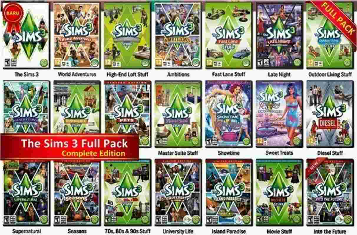 Jual The Sims 3 Complete Collection FULL DLC Game PC Laptop di Seller ...