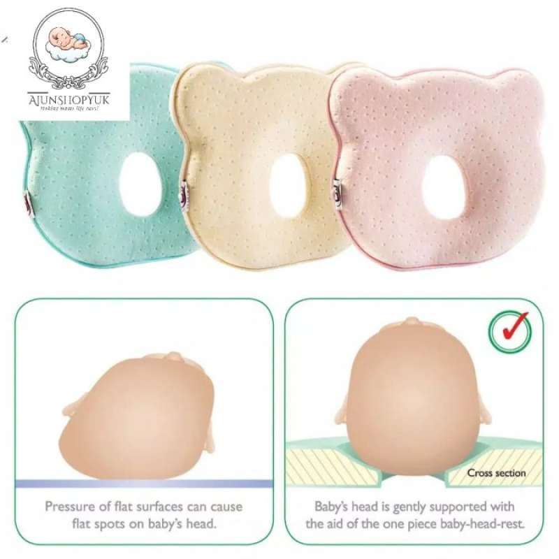 Promo Memory foam baby pillow prevent flat head syndrome/ bantal anti