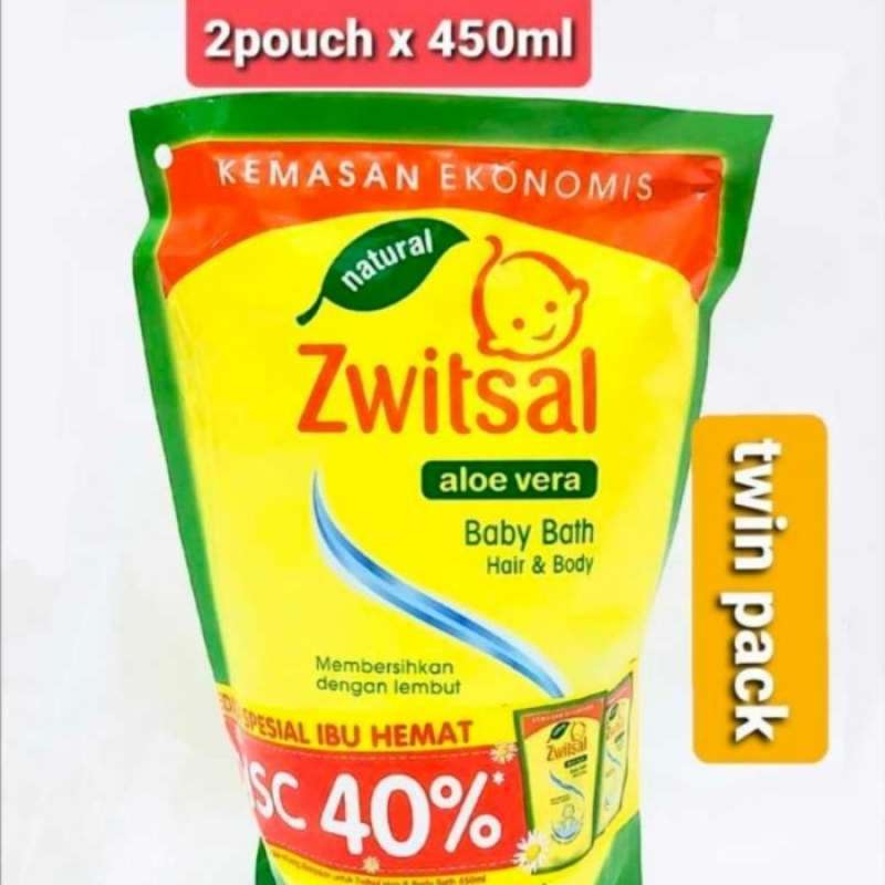 Promo Zwitsal hair and body wash Twinpack [450ml x 2] Diskon 5 di