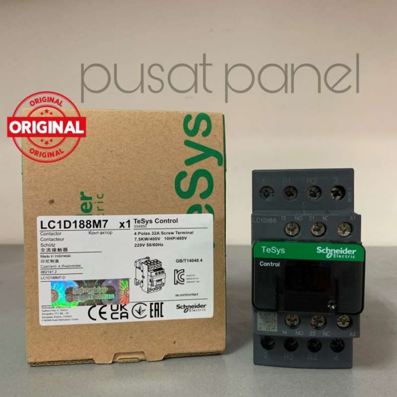 DIN Rail Mount Contactor Schneider Electric TeSys D Contactor LC1D258M7 ...