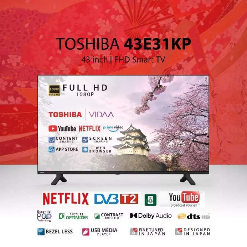 Jual TOSHIBA TVMI - SMART TV -DIGITAL TV 43 Inch Full HD 43E31KP di ...