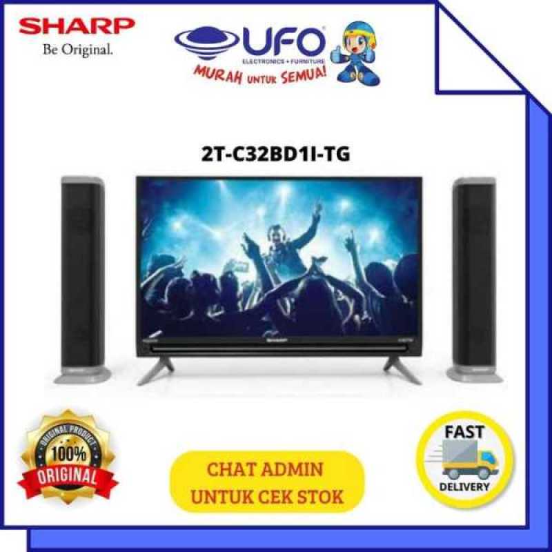 Jual SHARP 2TC32BD1ITG LED TV Digital + Tower Speaker 32 Inch di