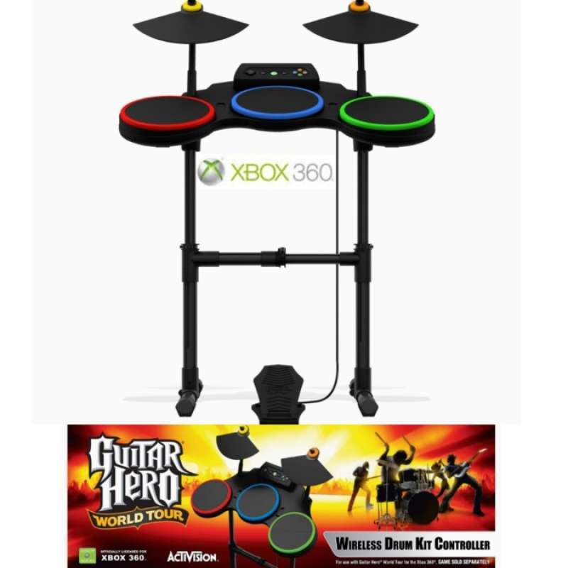 Promo xbox 360 drum kit guitar hero world tour stand alone drums Diskon
